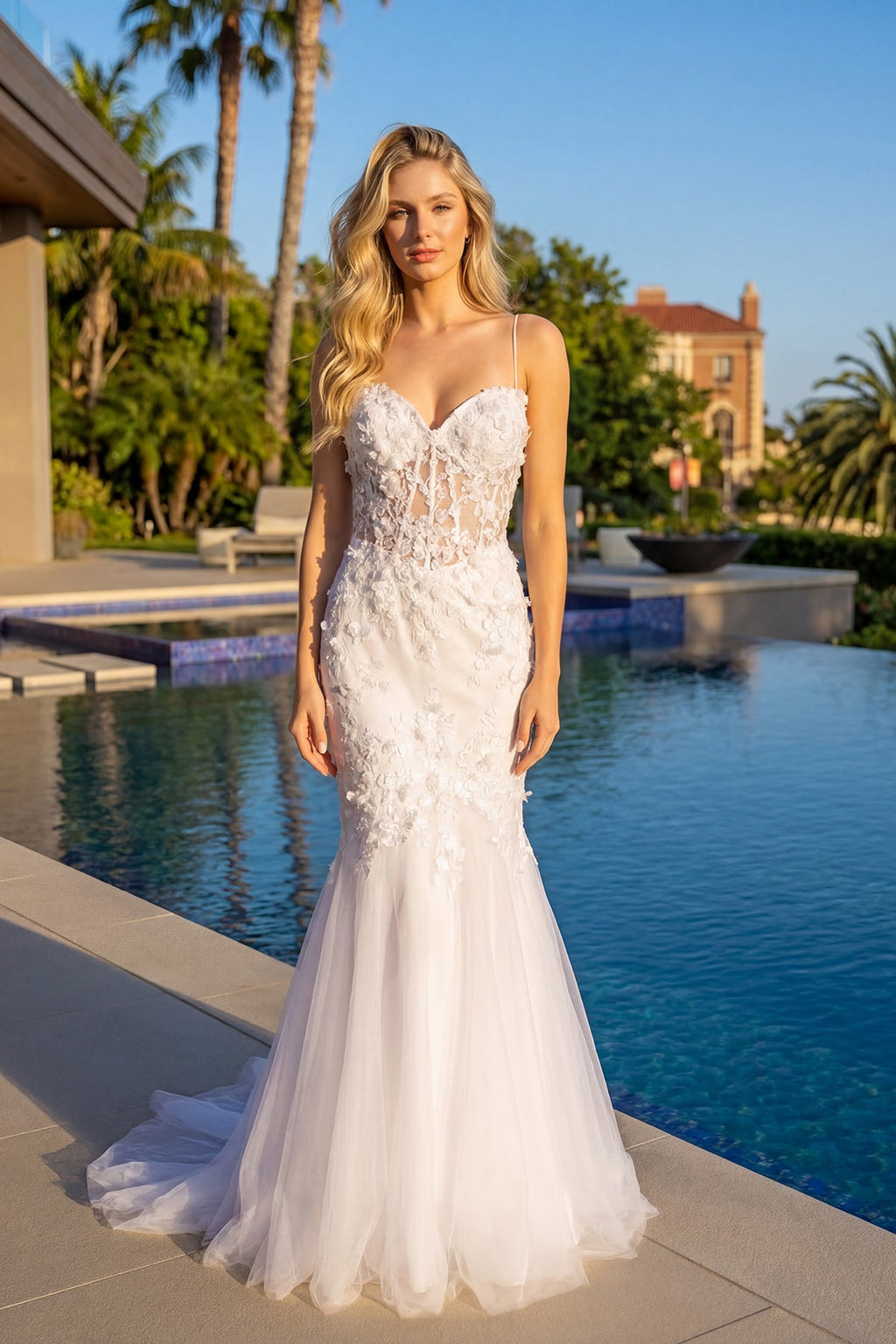 Fitted Lace Mermaid Corset Wedding Gown Jt2469kw with JTJT2469KW