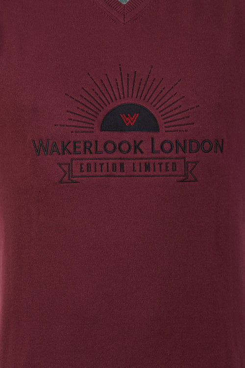 Wakerlook MENS COTTON BLEND Burgundy SWEATER