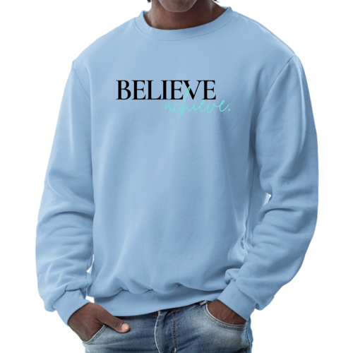Mens Graphic Sweatshirt - Believe and Achieve