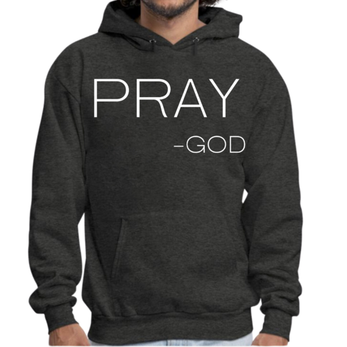 Mens Graphic Hoodie Say it Soul - Pray -god