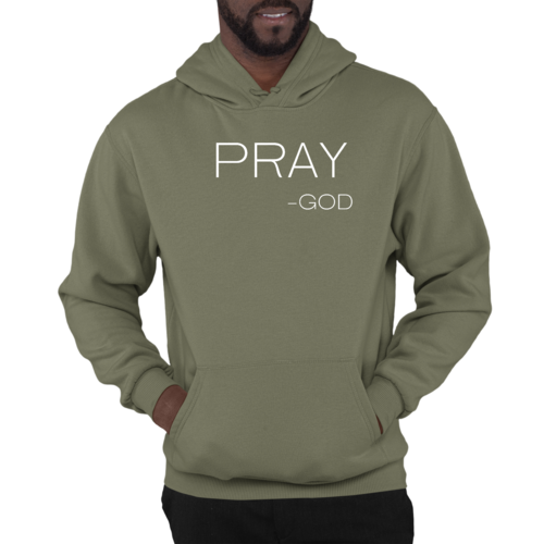 Mens Graphic Hoodie Say it Soul - Pray -god