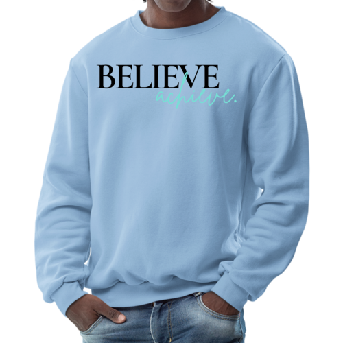 Mens Graphic Sweatshirt - Believe and Achieve