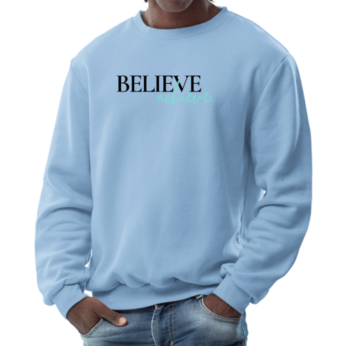 Mens Graphic Sweatshirt - Believe and Achieve