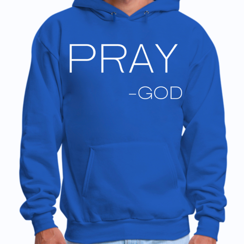 Mens Graphic Hoodie Say it Soul - Pray -god