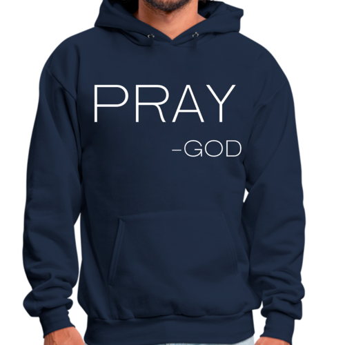 Mens Graphic Hoodie Say it Soul - Pray -god