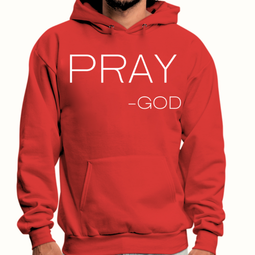 Mens Graphic Hoodie Say it Soul - Pray -god